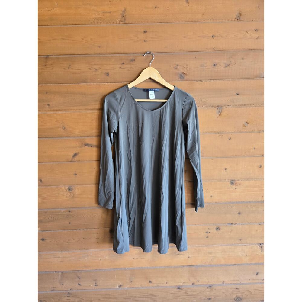 Elemente Clemente Tunic Dress Mini Long Sleeve Olive Green Strechy S Athleisure